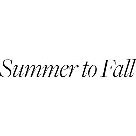 summer to fall