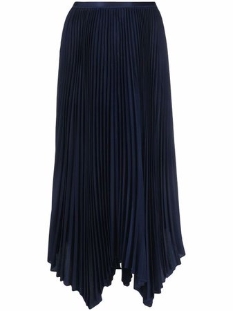 Polo Ralph Lauren asymmetric pleated midi skirt - FARFETCH