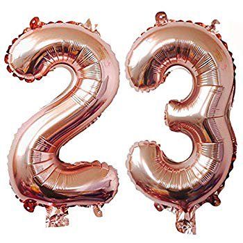 23 birthday balloons