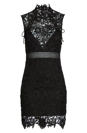 Bardot Paris Lace Body-Con Dress black