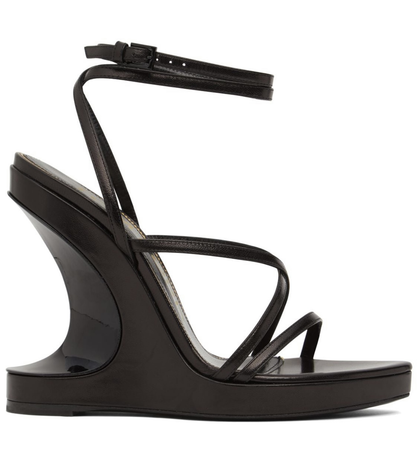 TOM FORD 120MM LEATHER WEDGE SANDALS