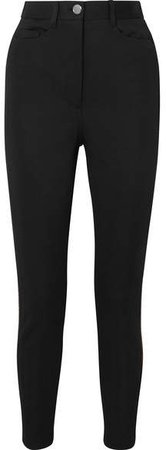 Intarsia-trimmed Cady Skinny Pants - Black
