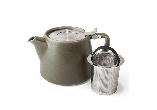 olive green tea kettle