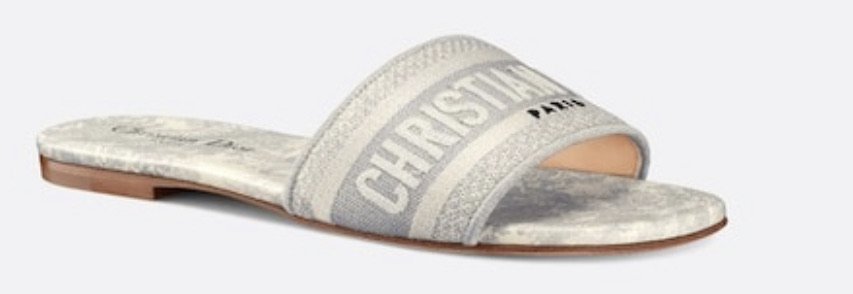 gray dior sandal