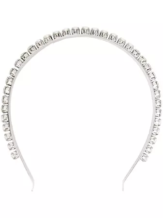 Miu Miu Pearl And Crystal Embellished Headband - Farfetch