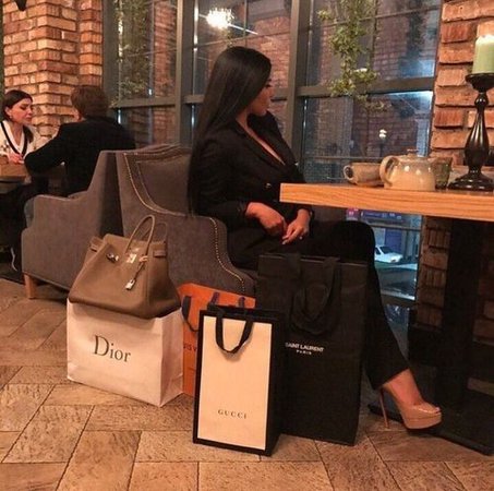 rich girl with shopping bags - Google Search
