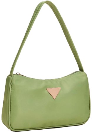 Green Bag w/ mini pink heart