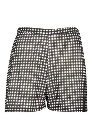 Gingham Hotpant Shorts | boohoo