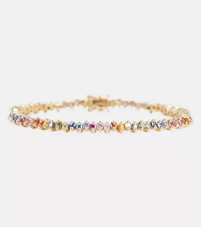 18 Kt Gold Tennis Bracelet With Sapphires in Multicoloured - Suzanne Kalan | Mytheresa