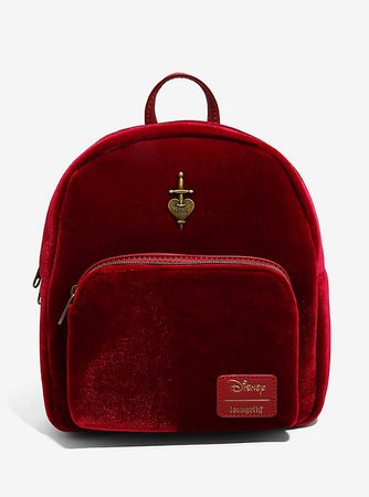 Loungefly Disney Villains Evil Queen Velvet Mini Backpack