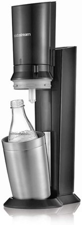 SodaStream Crystal 2.0 Wassersprudler-Set Promopack mit CO2-Zylinder, 2x Glaskaraffen, 2x Trinkgläsern, titan: Amazon.de: Küche & Haushalt