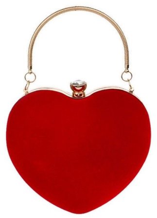 red purse heart