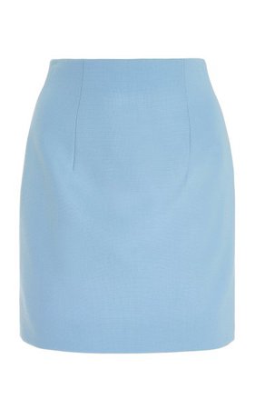 High-Rise Wool-Blend Mini Skirt By Sergio Hudson | Moda Operandi