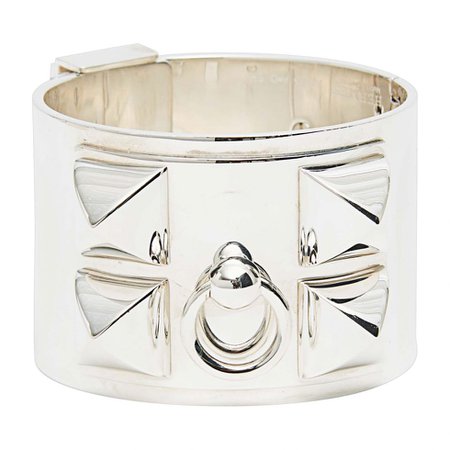 Hermès cuff-bracelet Médor Silver Silver Silver ref. A170359 - Instant Luxe