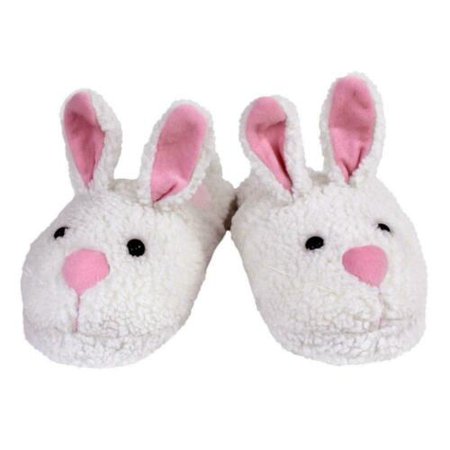 Classic Bunny Slippers -Sizes for Men, Women & Kids - White and Pink House Shoes | eBay