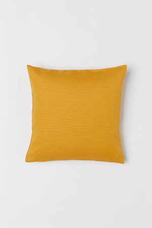 Cotton Canvas Cushion Cover - Dark yellow - Home All | H&M US