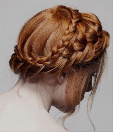 crown braid redhead
