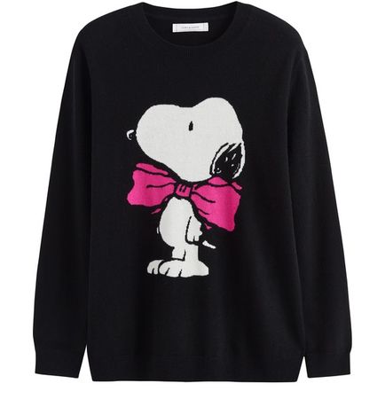 Women's Snoopy Bow Wool-Cashmere Sweater | CHINTI & PARKER | 24S