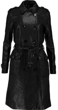 Amely Leather Trench Coat