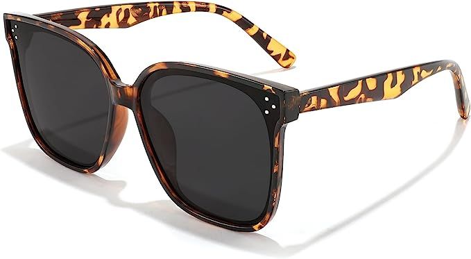 Amazon.com: FEISEDY Retro Square Polarized Sunglasses Women Men Oversized Vintage Shades B2600 : Clothing, Shoes & Jewelry