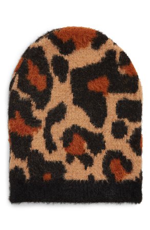 Tasha Leopard Pattern Beanie | Nordstrom