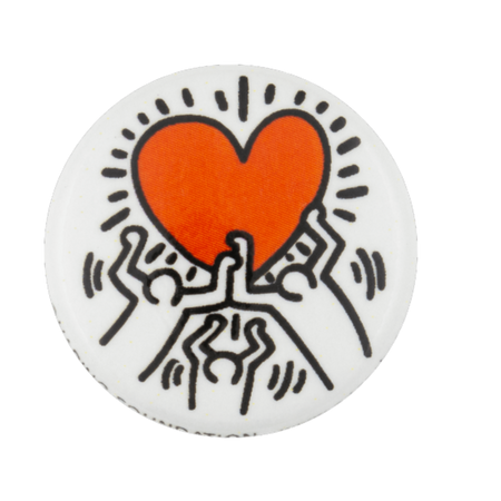 Keith Haring vintage gay button