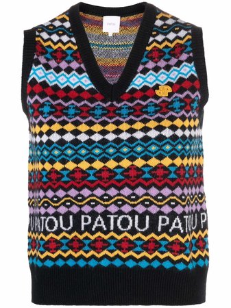 Patou argyle-knit sleeveless jumper - FARFETCH