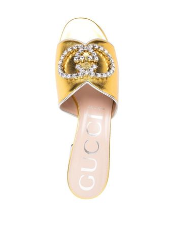 Gucci Bruce 35mm crystal-logo Sandals - Farfetch