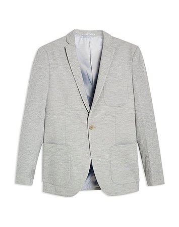Topman Grey Jersey Skinny Blazer - Blazer - Men Topman Blazers online on YOOX United States - 49469538BE
