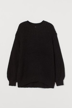 Chunky-knit Sweater - Black - Ladies | H&M US