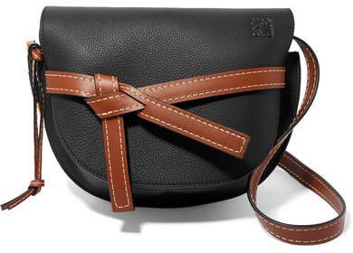 Gate Small Textured-leather Shoulder Bag - Black