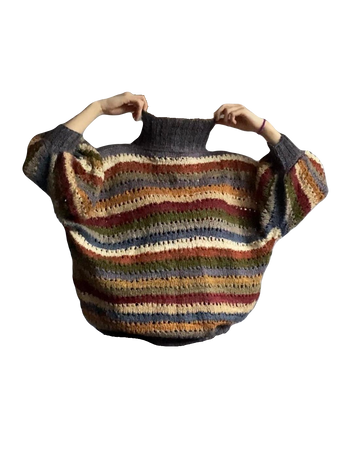 ayoop on depop | 100% silk hand knitted jumper