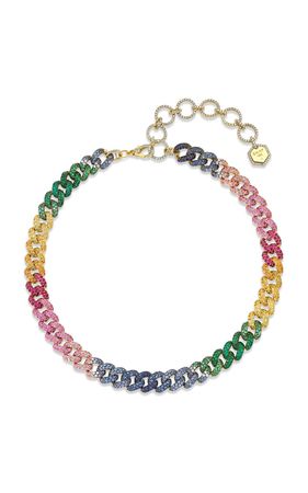 Essential Link 18k Gold Multi-Gem Necklace By Shay | Moda Operandi