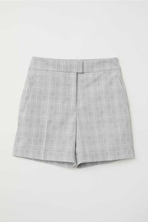 Chino shorts - Light grey/Checked - Ladies | H&M GB