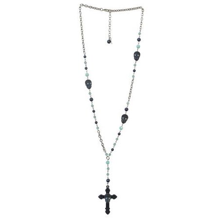 tarina tarantino skull rosary necklace