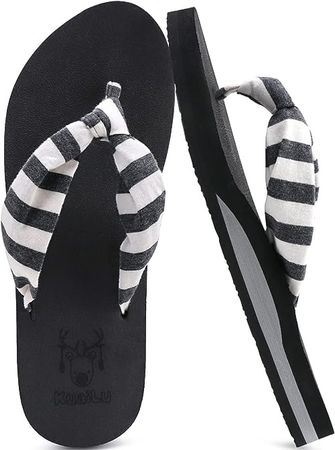 Amazon.com | KuaiLu Women's Yoga Foam Flip Flops with Arch Support Thong Sandals Non-Slip | Flip-Flops
