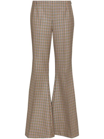 Stella McCartney houndstooth-pattern Flared Trousers - Farfetch