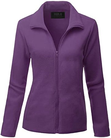 Doublju Womens Full Zip Fleece Jacket With Pockets (Plus Size Available) at Amazon Women's Coats Shop
