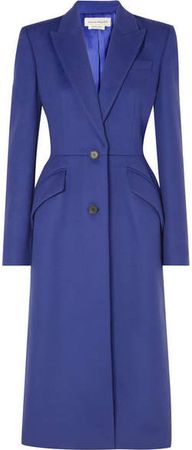 Wool And Cashmere-blend Felt Coat - Blue