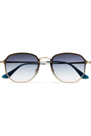 Ray-Ban | Hexagon-frame gold-tone sunglasses | NET-A-PORTER.COM