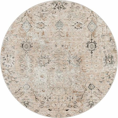 Amazon.com: Hauteloom Claydon Moroccan Farmhouse Living Room Bedroom Dining Room Round Area Rug - Bohemian Neutral Style - Traditional, Oriental, Persian - Beige, Brown, Cream - 7'10" Round : Home & Kitchen