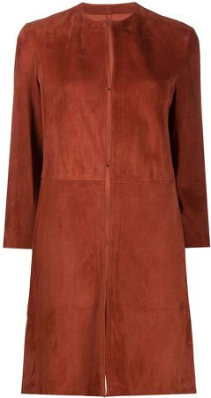 panelled concealed fastening coat
