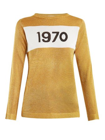BELLA FREUD 1970-intarsia metallic sweater