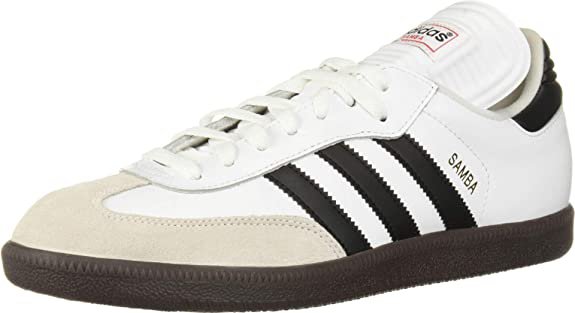 Amazon.com | adidas mens Samba Classic Running Shoe, White/Black/White, 8.5 US | Fashion Sneakers