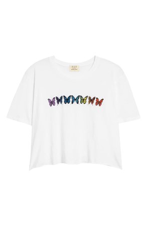 Project Social T Butterfly Crop Graphic Tee | Nordstrom