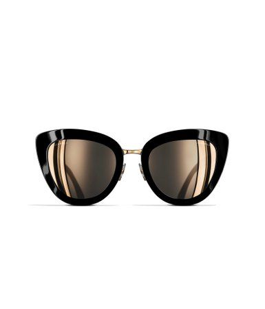 Cat Eye Sunglasses, acetate & metal, black - CHANEL | ShopLook