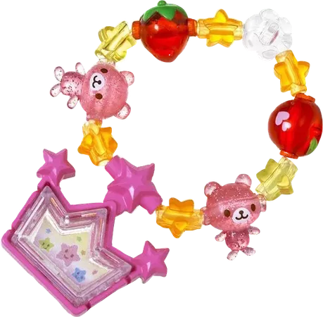 bracelet kandi kidcore pink princess beads kidcore toyw...