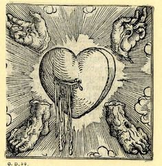 bleeding heart and hands illustration