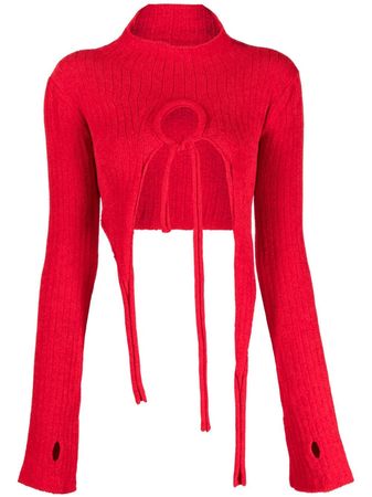 Ottolinger cut-out Detail ribbed-knit Top - Farfetch