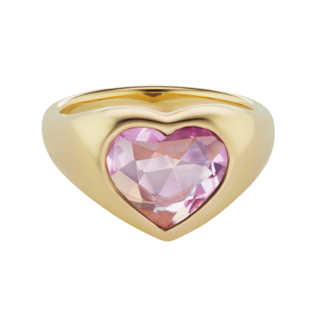 Brent Neale - Pink Sapphire Heart Gypsy Ring